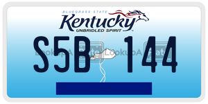 S5B144  license plate in KY