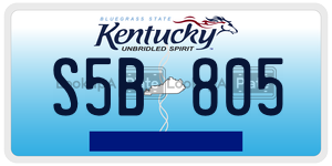 S5B805  license plate in KY