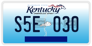 S5E030  license plate in KY
