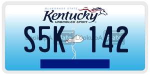 S5K142  license plate in KY