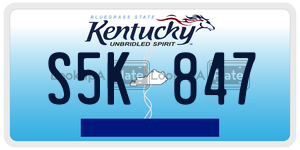 S5K847  license plate in KY