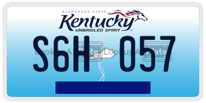 S6H057  license plate in KY