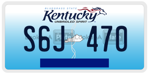 S6J470  license plate in KY