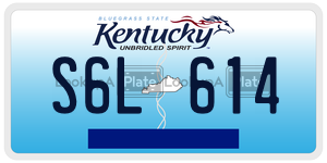 S6L614  license plate in KY