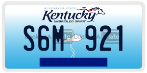 S6M921  license plate in KY