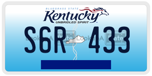 S6R433  license plate in KY