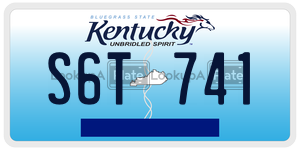 S6T741  license plate in KY