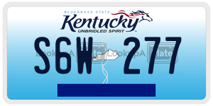 S6W277  license plate in KY