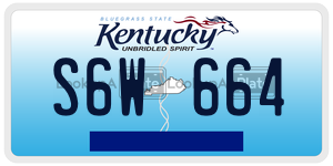 S6W664  license plate in KY