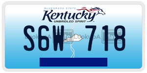 S6W718  license plate in KY