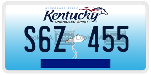 S6Z455  license plate in KY