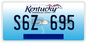 S6Z695  license plate in KY