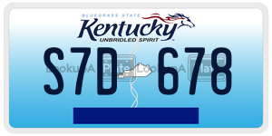 S7D678  license plate in KY