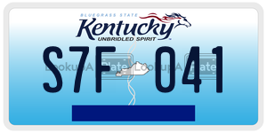 S7F041  license plate in KY