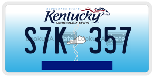 S7K357  license plate in KY