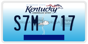 S7M717  license plate in KY