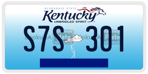 S7S301  license plate in KY