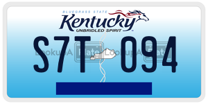 S7T094  license plate in KY