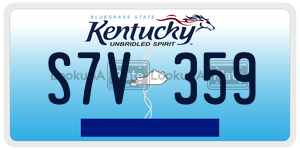 S7V359  license plate in KY