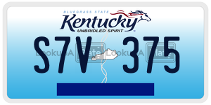 S7V375  license plate in KY