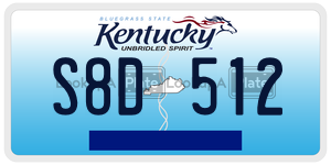 S8D512  license plate in KY