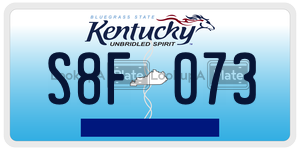 S8F073  license plate in KY