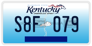 S8F079  license plate in KY