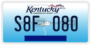 S8F080  license plate in KY