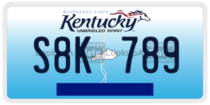 S8K789  license plate in KY