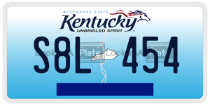 S8L454  license plate in KY