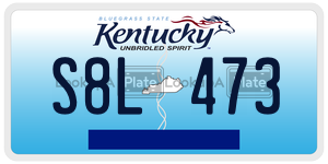 S8L473  license plate in KY