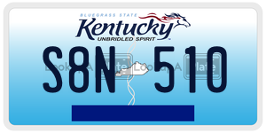 S8N510  license plate in KY
