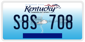 S8S708  license plate in KY