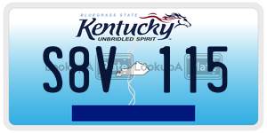 S8V115  license plate in KY