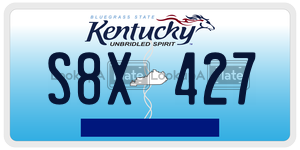 S8X427  license plate in KY