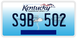S9B502  license plate in KY