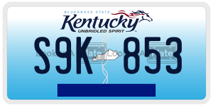 S9K853  license plate in KY
