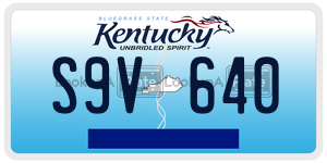 S9V640  license plate in KY