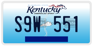 S9W551  license plate in KY