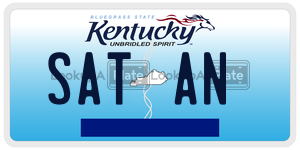 SATAN  license plate in KY