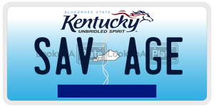 SAVAGE  license plate in KY