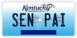 SENPAI  license plate in KY
