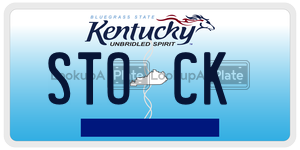 STOCK  license plate in KY