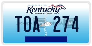 T0A274  license plate in KY