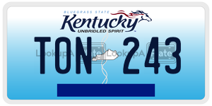 T0N243  license plate in KY