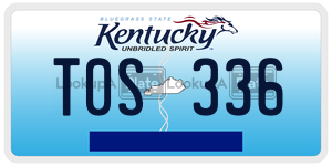 T0S336  license plate in KY