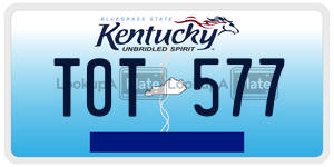 T0T577  license plate in KY