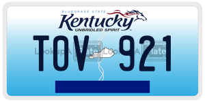 T0V921  license plate in KY