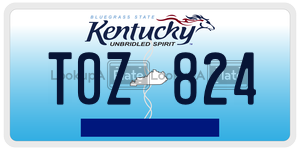 T0Z824  license plate in KY
