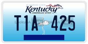 T1A425  license plate in KY